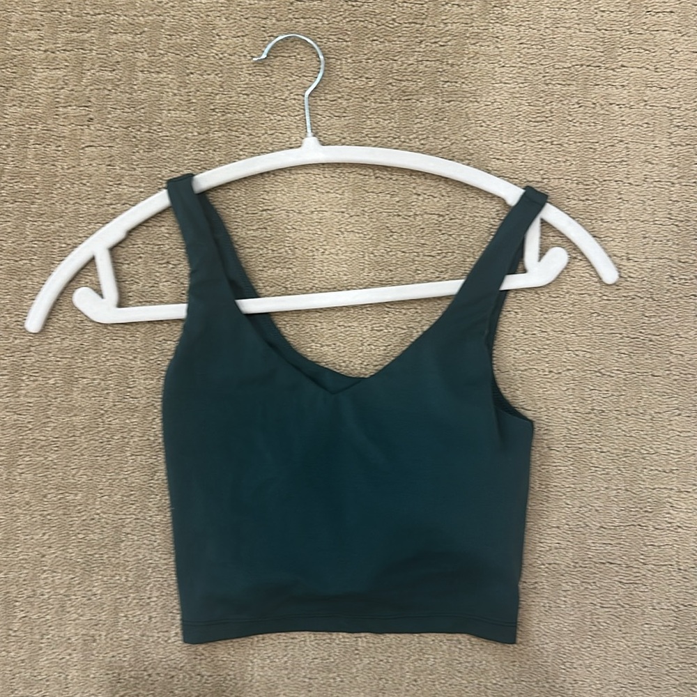 Aerie cropped v neck tank- Dark green - Picture 2 of 4